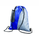Blue and grey drawsting backpack mesh beach bag