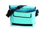 Sky blue laptop compartment pattern shoulder bag