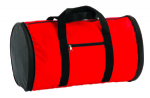 Red round foldable garment bag made of 600D polyester