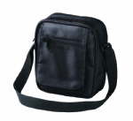 Square black adjustable strap men's canvas shoulder bag
