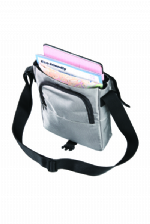  Silver adjustable strap triangle shoulder bag
