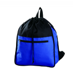  Cheap sale round botton blue and black canvas beach bag