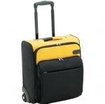 Wholesale price yellow and black travel trolley bag
