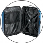 Promotional high grade blue ABS+PC trolley bag