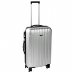 Promotional white four wheels cheap travel luggage case