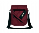 Promotion high grade wine red men's shoulder bag