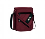 Promotion high grade wine red men's shoulder bag