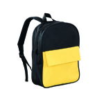 Creative custom yellow and black school backpack