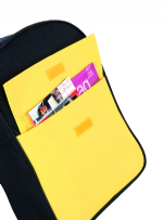 Creative custom yellow and black school backpack