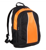 Popular style black and orange soft rucksack bags
