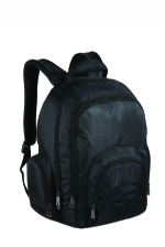 Cool black rucksack small zippered pockets backpack