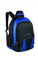 Main zippered padded compartment black backpack rucksack