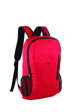 Light red 600d polyester soft backpack bag