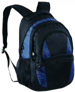 3 zippered front pockets black 600d rucksack bags