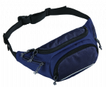 New deep blue backside zippered pocket men waist bag