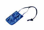 Adjustable drawsting nesk purse deep blue wallet men