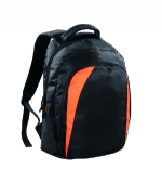 Adjustablew padded carry handle black with orange backpack