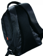 Black with blue 2 zippered side pockets laptop backpack