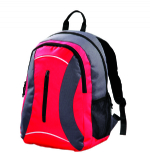 Small zippered front pocket fashion red backpack laptop bags