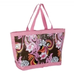 Promotion cheap design pink shoulder shopping bags
