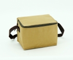 Square cooler bag wash leather paper bag from china