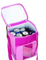 Square pink cooler bag wine cooler bag