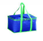 Zippered watertight main compartment blue cooler bag