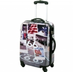 Best selling route66 printing ABS+PC travel bags