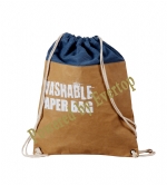 Washable paper drawstring bag